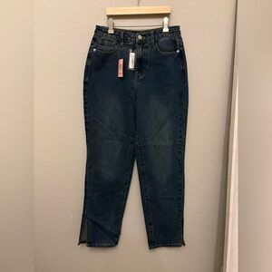 PrettyLittleThing Dark Blue Straight Leg Jeans